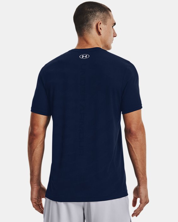 Camiseta de manga corta UA Seamless Radial para hombre, Navy, pdpMainDesktop image number 1